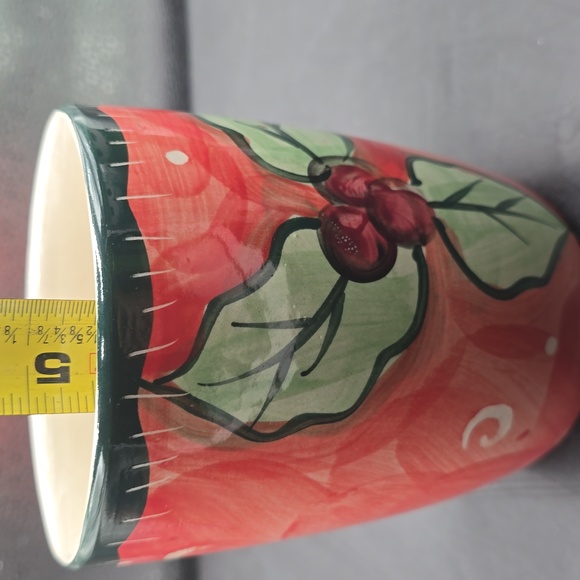 Studio 33 Large Holiday Christmas Holly Leaf Oversized Coffee Mug Cup - Picture 6 of 6